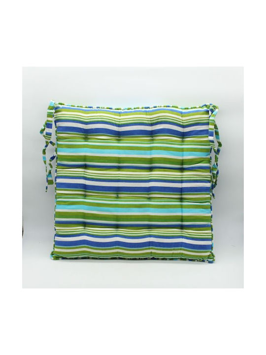 Garden Chair Cushion Green-light blue 40x40cm.