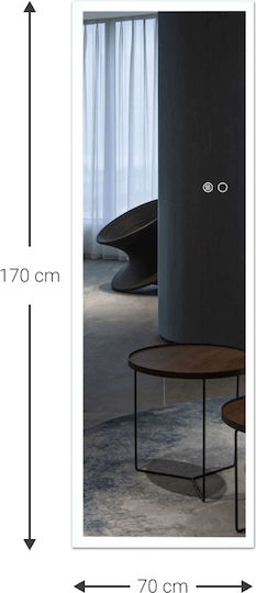 Polihome Pandanus Ολόσωμος Ορθογώνιος & LED Φωτισμό 170x70cm