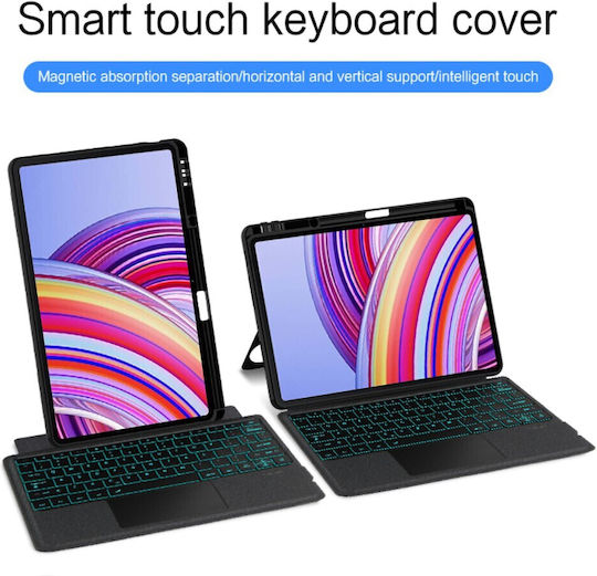 Touchpad Bluetooth Klappdeckel mit Tastatur Schwarz (Xiaomi Redmi Pad Pro 12.1)