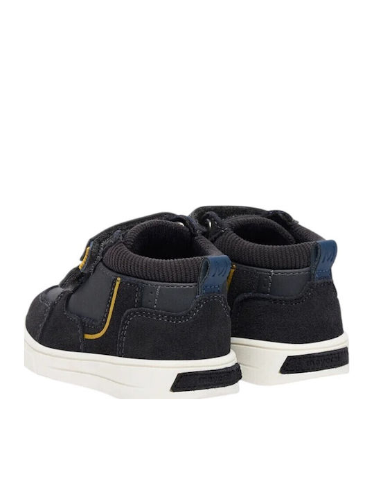 Suede Kinderstiefeletten mit Klettverschluss Blau