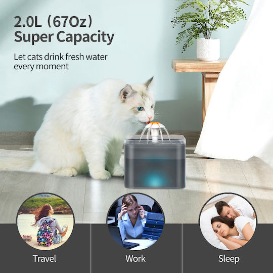 MrZoo Automatic Water Fountain for Dog & Cat 2L