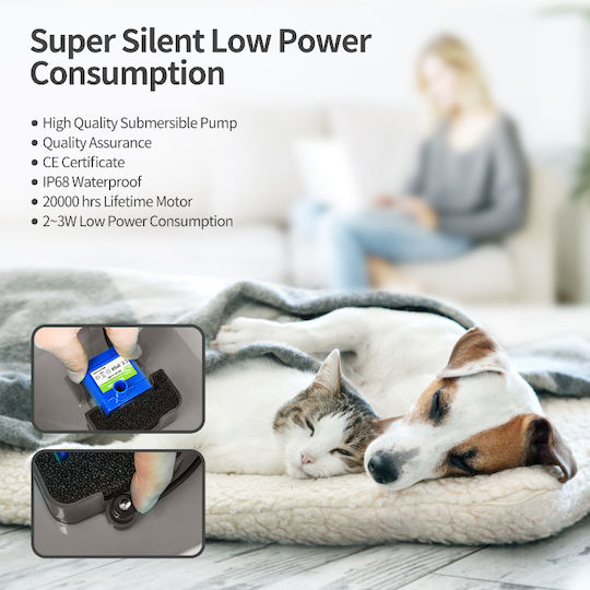 MrZoo Automatic Water Fountain for Dog & Cat 2L