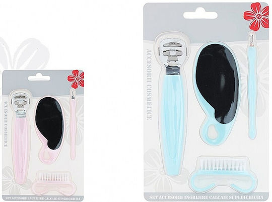 Heel Pedicure Care Accessories 14 Cm Plastic Steel Set 4 Pieces