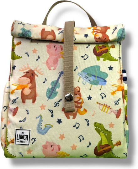 The Lunch Bags School Insulated Shoulder Lunch Bag 5lt Beige 21 x 16 x 24cm