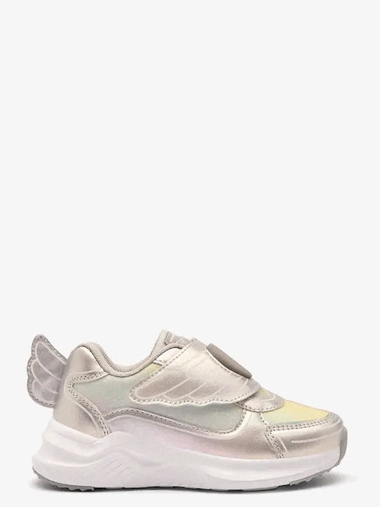 Kids Sneakers with Scratch & Lights Silver