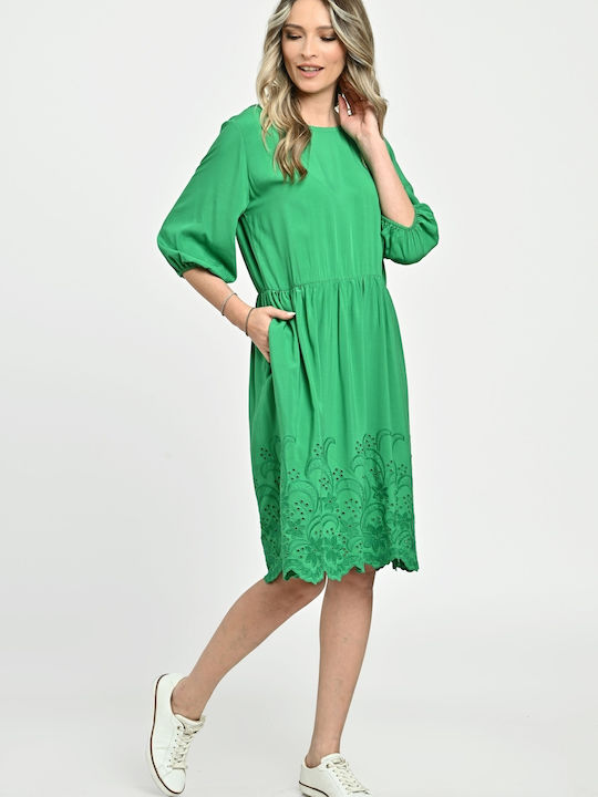 Rochie De Vară Pentru Femei Midi Verde