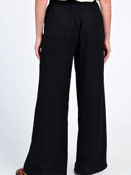 Femei Negru Set cu Pantaloni cu elastic Floral