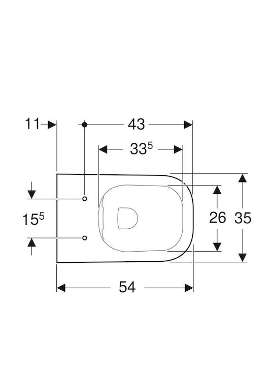 Geberit Smyle Square Wandhängende Toilette Randlos Ohne Deckel Weiße