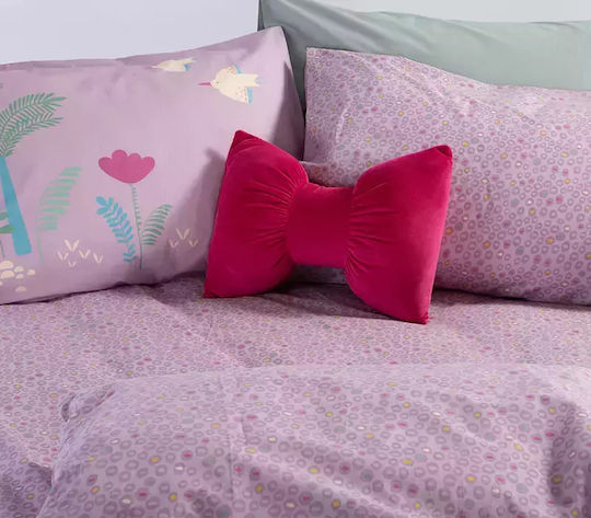 Nef-Nef Homeware Sheet Set Single Cotton Roller Friends Purple 170x260cm 3pcs