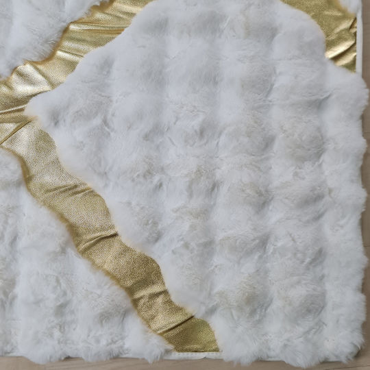 Saray Home Luxurius DSN05 Din blană White-Gold