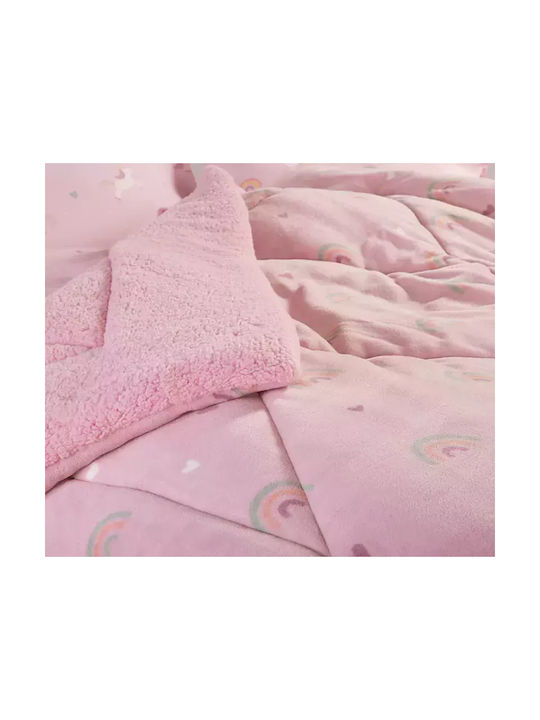 Nef-Nef Homeware Kids Duvet Cover Single Unicorns Style Lilac 160x220cm