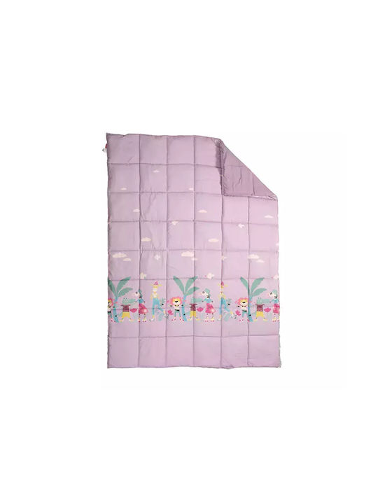 Nef-Nef Homeware Kinderdecke Beidseitig Einzel Roller Friends Rosa 160x220cm