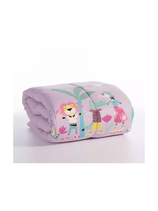 Nef-Nef Homeware Kinderdecke Beidseitig Einzel Roller Friends Rosa 160x220cm
