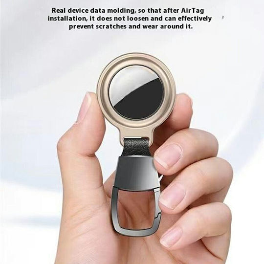 Elegant Aluminum Alloy Husă pentru AirTag în culoarea Negru