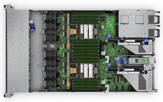 HP ProLiant DL360 Gen11 (Xeon Silver 4510/64GB DDR5/480GB SSD + 480GB SSD/8 x SFF x1 U.3 BC MR408i-o 1000W/ohne Betriebssystem)