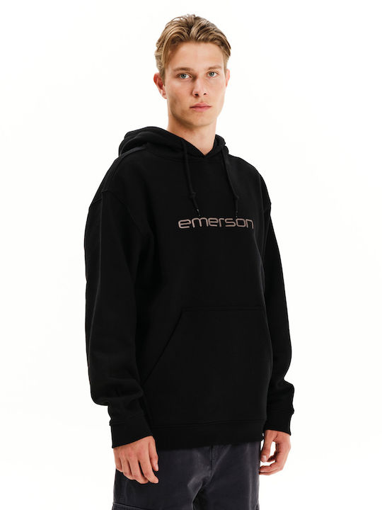 Herren Sweatshirt Mit Kapuze Schwarz