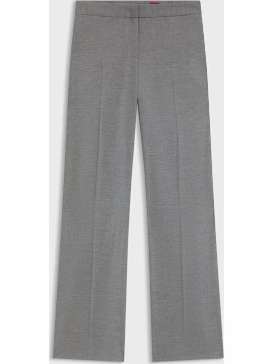 Hezane Damen Stoff Hose Gray
