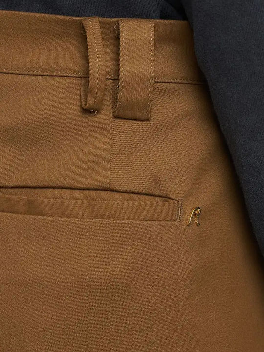 Damen Hoch tailliert Stoff Hose Brown
