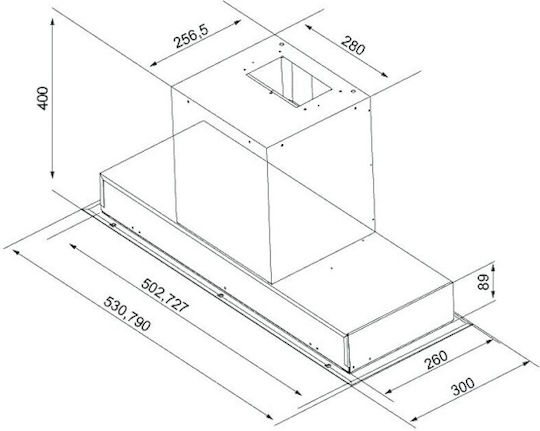 Davoline Inside 90 IX BL Μηχανισμός Απορρόφησης 90cm Inox