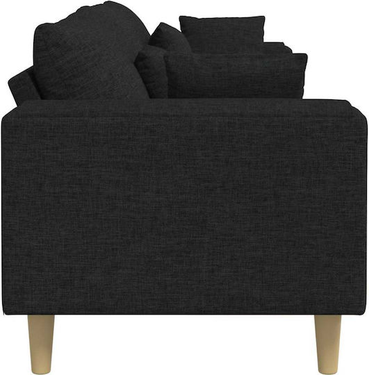 Four Seater Couch Black 250x77x76 cm