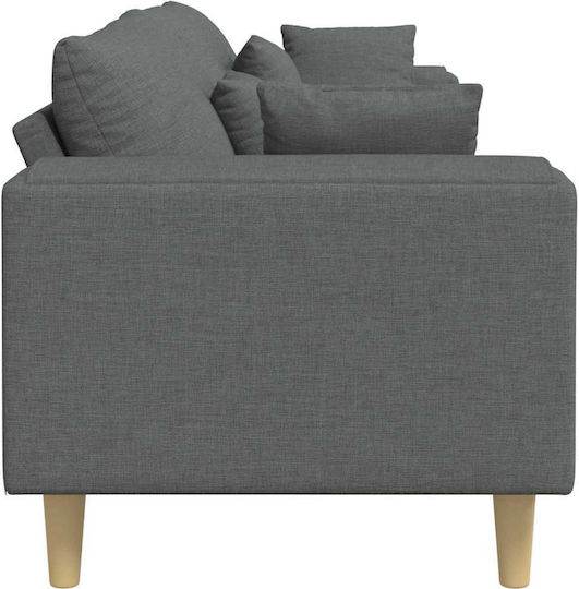 Four Seater Couch Dark Grey 250x77x76 cm