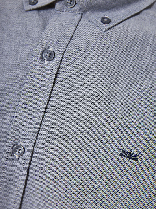Long-sleeved Cotton Shirt Gray