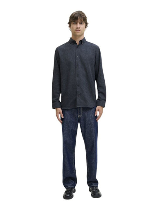 Melange Long-sleeved Shirt Sky Captain Blue