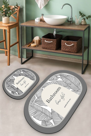 Set Covoare de baie L'Essentiel Maison Gri 2bucți