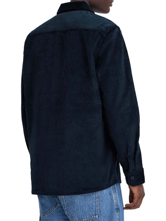 Blend Overshirt Din Catifea Raiată Negru Blend Overshirt Din Catifea Raiată Negru