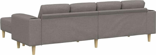 Living Room Furniture Set Couch & Stool Brown