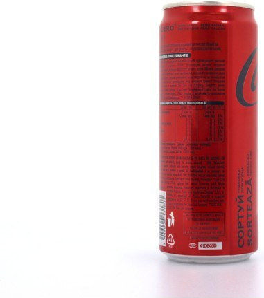Coca-Cola Zero Cola With Carbonation No Sugar 56857 330ml
