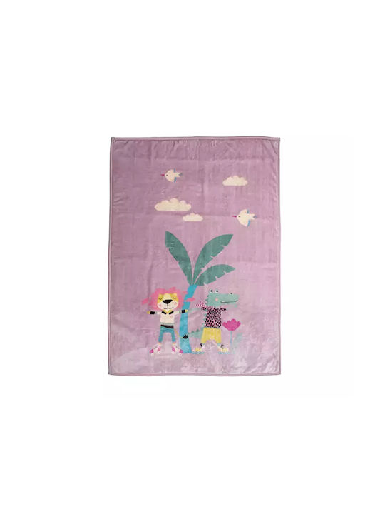 Nef-Nef Homeware Blanket Velvet Roller Friends Lilac 160x220cm