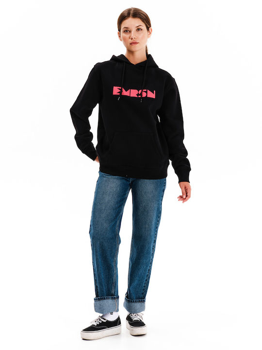 Women's Sweatshirt Hooded Black