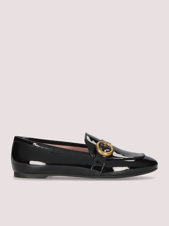 Faye Leather Women's Loafers in Black Color