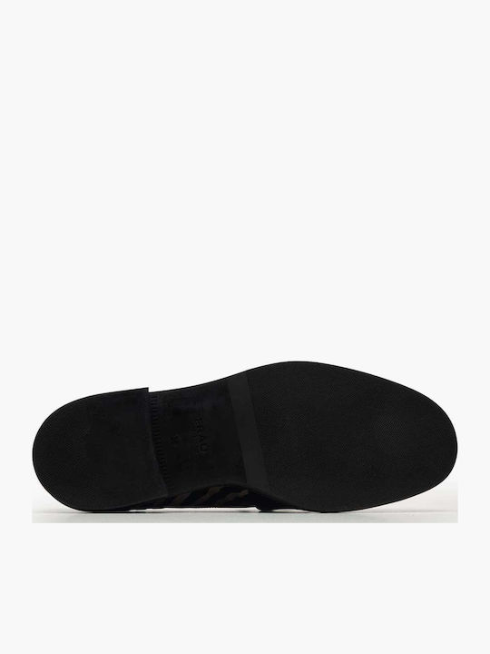 Leather Women's Loafers in Black Color
