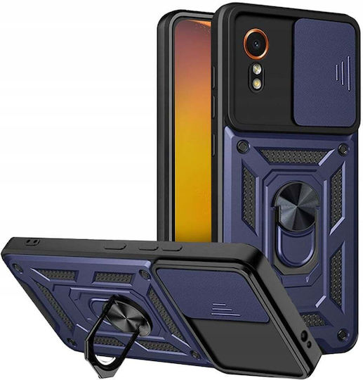 Калъф Samsung Galaxy XCover7 Skyddar Innovation Camshield Магнитен Комплект Пръстен Стикер Син