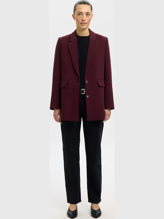 Selected Damen Blazer Bordeaux