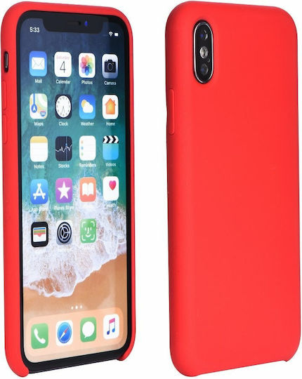 Forcell Umschlag Rückseite Silikon / Kunststoff Rot (Huawei P Smart)