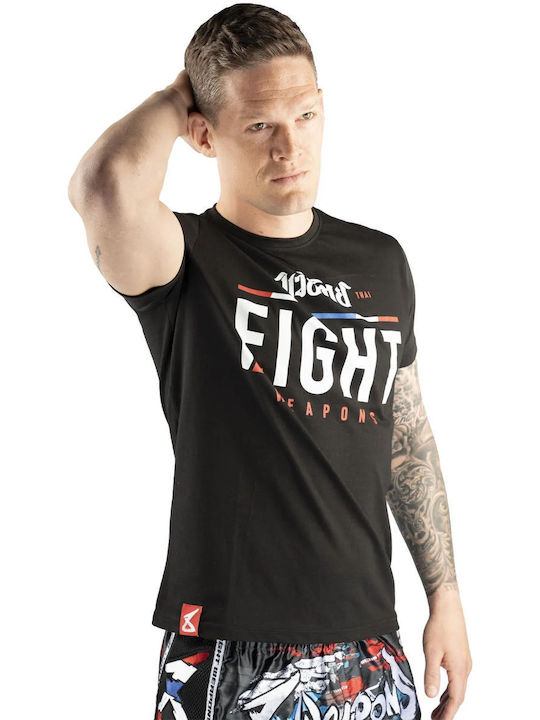 8 Weapons Short Sleeve Shirt 8010037-2-BK for Muay Thai Black