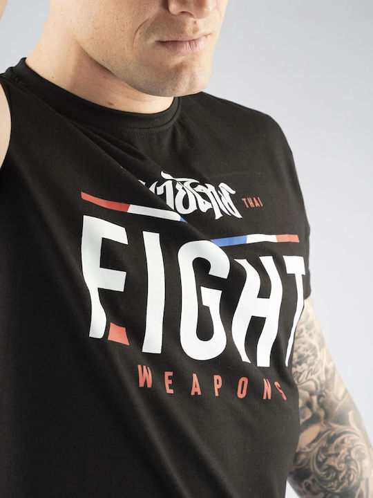 8 Weapons Short Sleeve Shirt 8010037-2-BK for Muay Thai Black