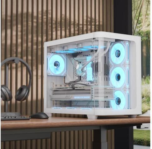 Aerocool P500C Гейминг Midi Tower Компютърна кутия със страничен прозорец Бял