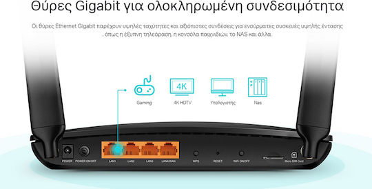 TP-LINK Archer MR600 v4 Безжичен 4G Wi-Fi 5 - Wi-Fi 5 с 4 Порта Ethernet