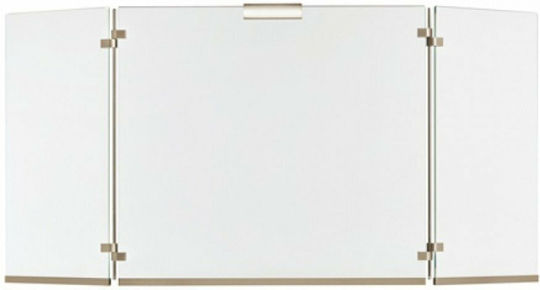 Zogometal Ecran de protecție pentru șemineu din sticlă cu 3 foi 53x22.5x50cm Νίκελ Ματ