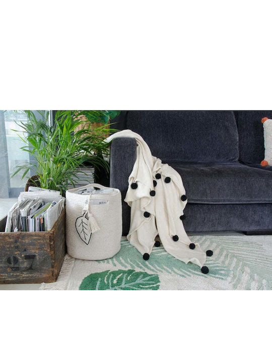 Lorena Canals Coș decorativ Tesatura cu mânere Ecru 30x30x30buc
