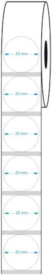 Small Adhesive Labels in Transparent Color 25x25mm