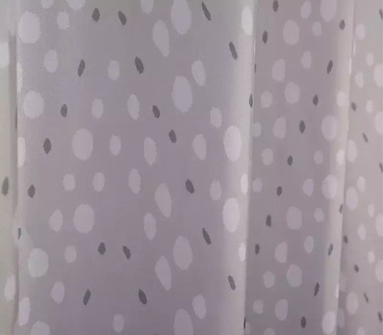 Nef-Nef Homeware Bathroom Curtain Silver Shower Curtain Fabric with Hooks 180x200cm Silver