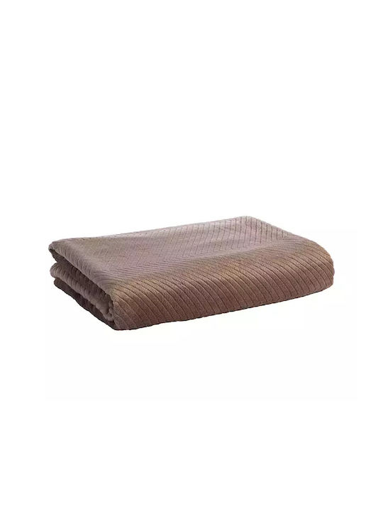 Nef-Nef Homeware Dakari Sofa Throw 2 Seater Jacquard 180x250cm Brown