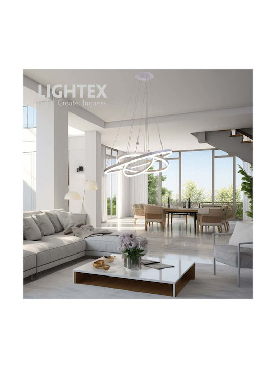 Lightex Κρεμαστό Φωτιστικό Λευκό LED με Ρυθμιζόμενο Λευκό Φως