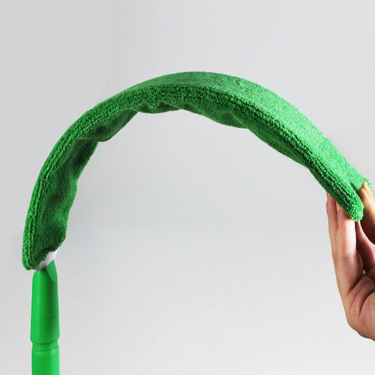 Βουρτσακι Microfiber 36x7.5cm Ευκαμπτο Κονταρι 70-120cm Green Line