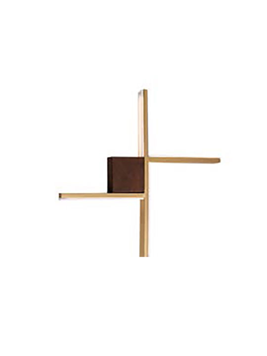 Luma Modern Lamp Wall with Integrated LED and Warm White Light Black 50x50cm